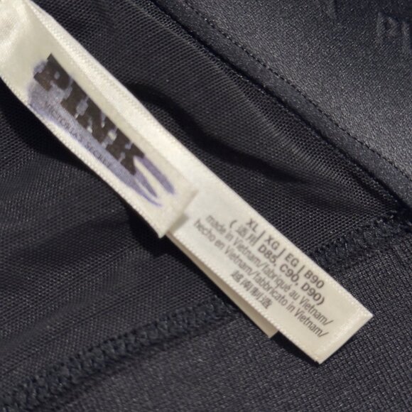 Front-Zip Black Sports Bra PINK Adjustable Straps Racerback Wireless Support XL - Picture 3 of 8